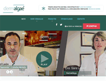 Tablet Screenshot of dermalgae.com